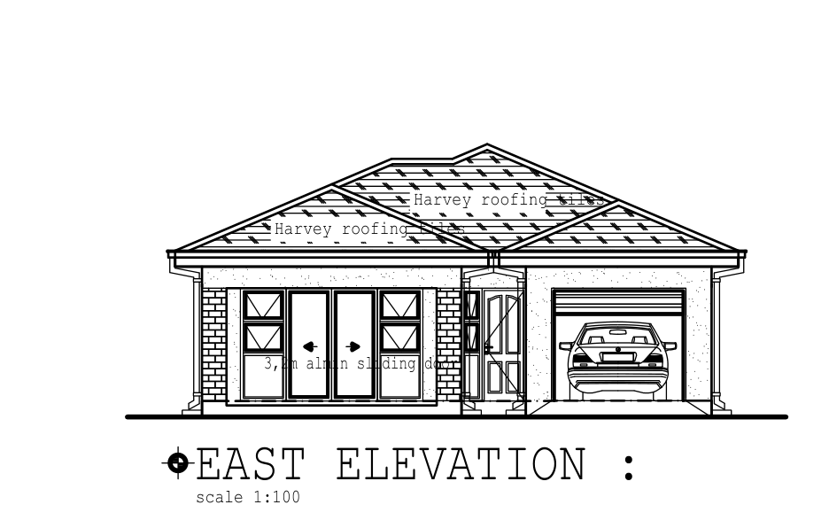 House elevation drawing by C&J Projects