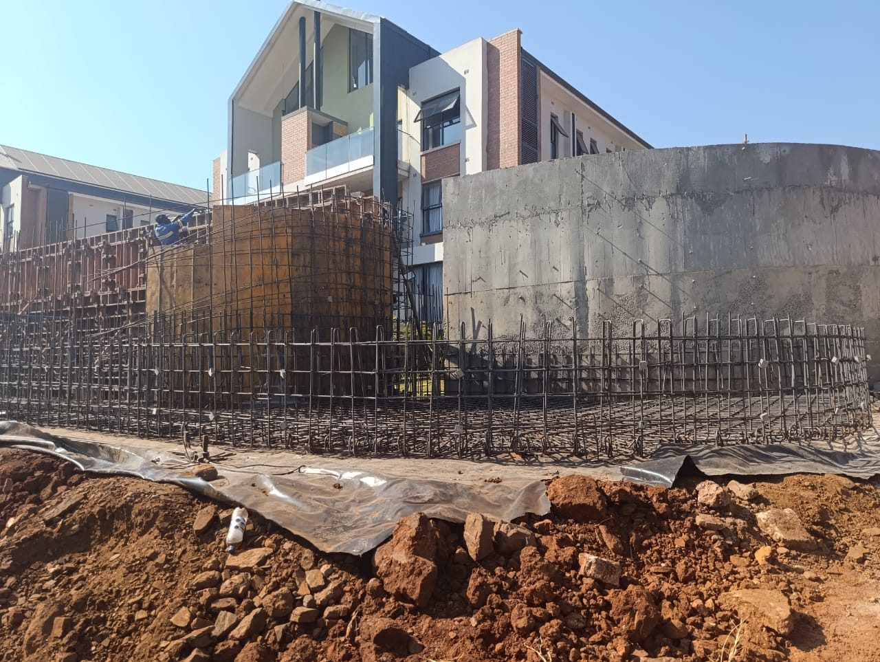 Reinforced structures at a multi-level residential development
